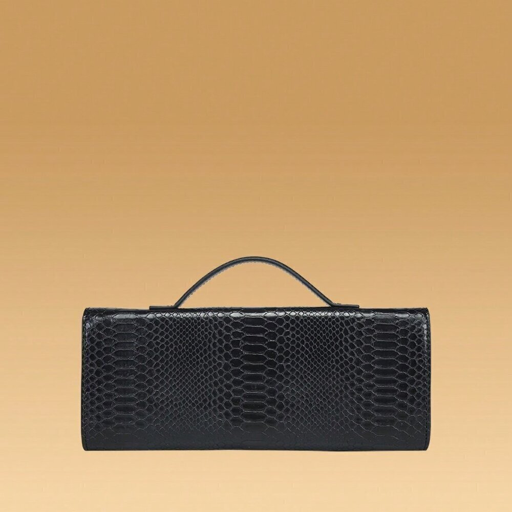 Black Preppy Women's Envelope Handbag - Picture 4 of 8